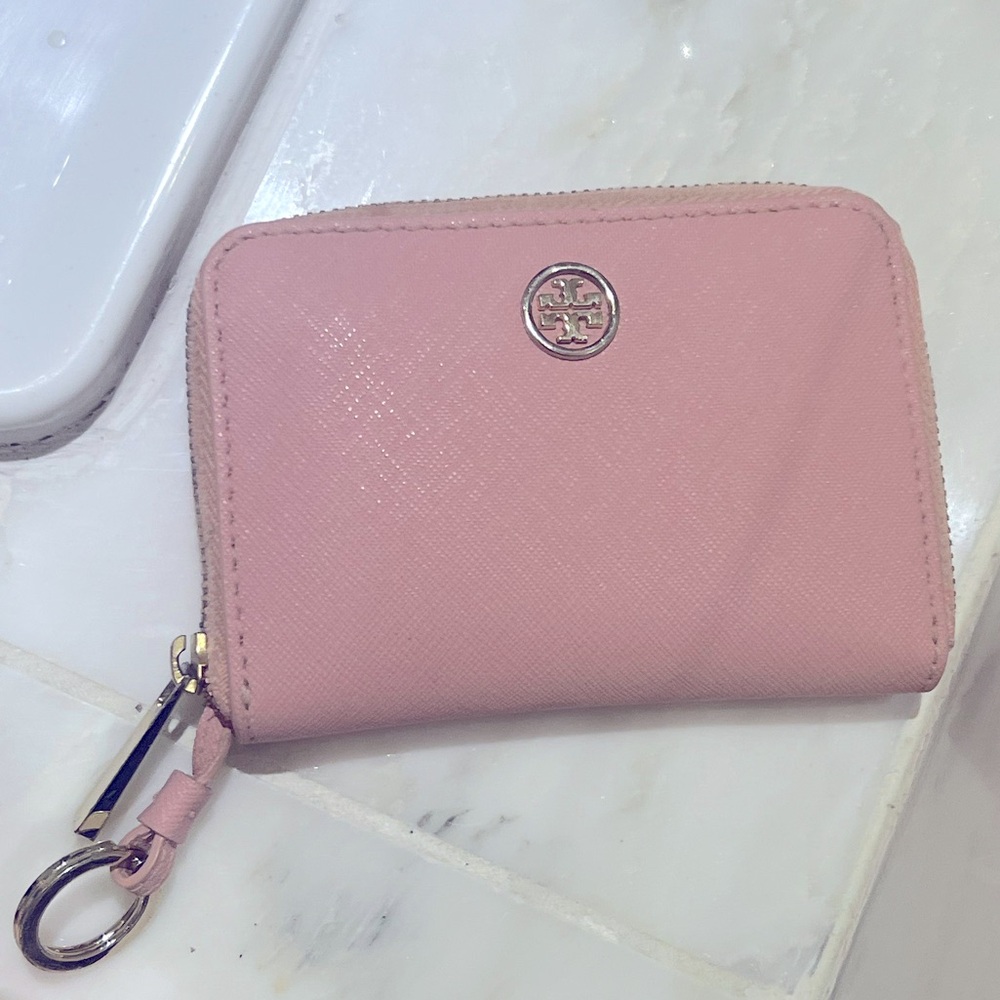 Tory Burch Pink Key & Card Holder